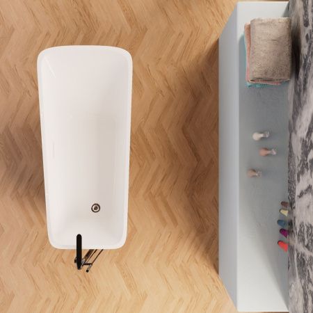 Ванна акриловая Frank 12518 170х80 отдельностоящая прямоугольная с ножками