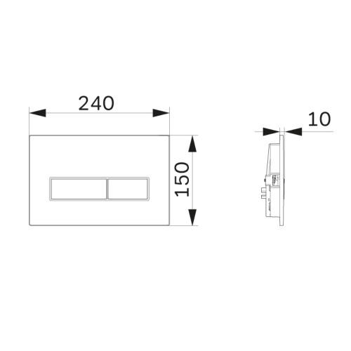 Клавиша смыва механическая Am.Pm ErgoFit М I110301 цвет белый - фото 2 Клавиша смыва механическая Am.Pm ErgoFit М I110301 цвет белый - фото 2