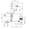 Смеситель Nicolazzi El Capitan 3453BZ75C на биде бронза