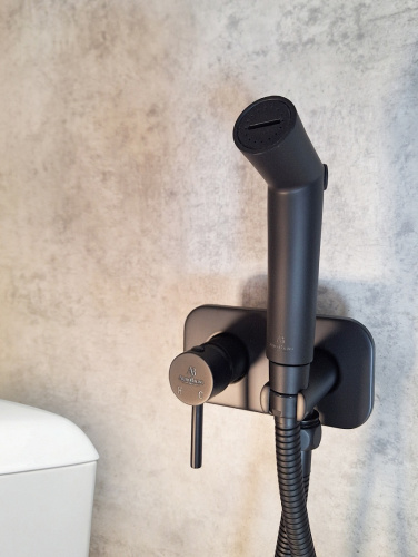 Гигиенический душ со смесителем AltroBagno Metropoli AltroBagnoMetropoli060108NeOp черный матовый - фото 3