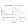 Ванна чугунная Delice Haiti Luxe DLR230637 160х80 пристенная прямоугольная без ножек