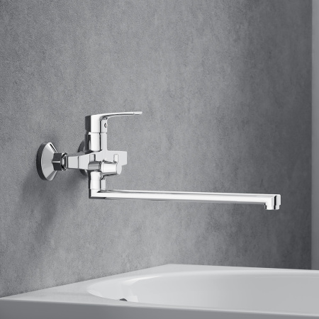 Смеситель для ванны и душа Damixa Eclipse 2.0 489000000 настенный хром без термостата