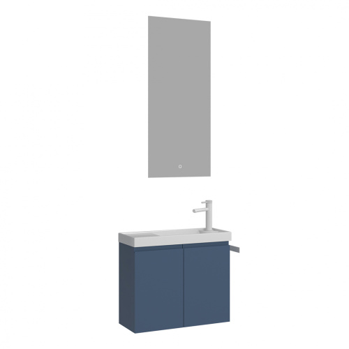 Тумба с раковиной Orka Ferla 5004323 60х22х50 цвет синий матовый - фото 2
