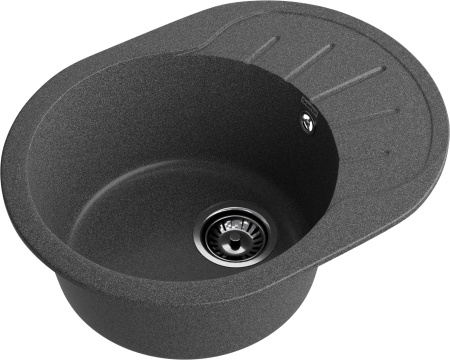 Кухонная мойка Granfest Rondo R-580L графит 58х45 цвет графит поверхность матовая