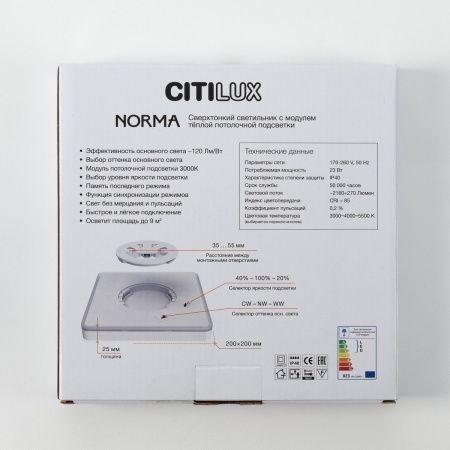 Светильник настенно-потолочный Citilux Norma (Норма) CL748K201
