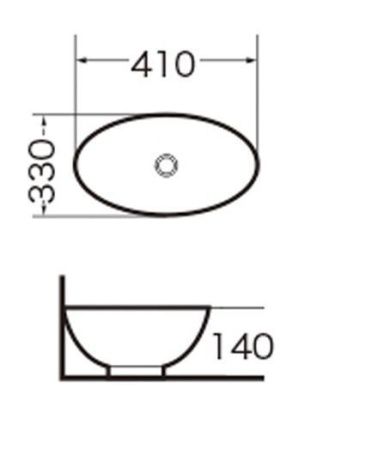 Раковина из сантехнического фаянса Grossman GR-3018 40х30 накладная цвет белый без отверстий под смеситель