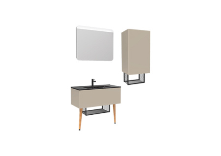 Тумба с раковиной Creavit Zeon ZE0100.00.PZ+SU100.6 100x45x85,5