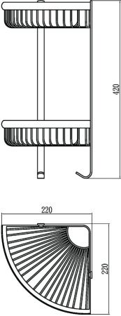 Полка в ванную комнату Savol S-005854-2