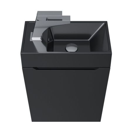 Раковина из искусственного камня Uperwood Classic New 2911021334 40х20 полувстраиваемая цвет черный