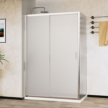 Душевой уголок Vincea City VSR-5CT9012MT 120х90 стекло текстурное профиль хром глянцевый без поддона