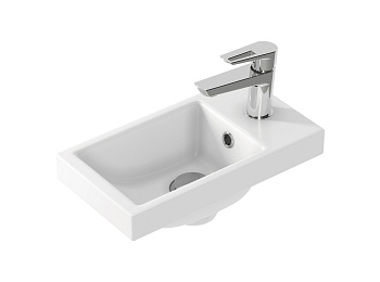 Раковина из сантехнического фарфора Taliente P-UM-COM40/1 40х22 накладная цвет белый