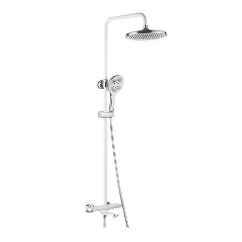 Душевая стойка Rose R3996F настенная цвет белый/хром с термостатом - фото 2