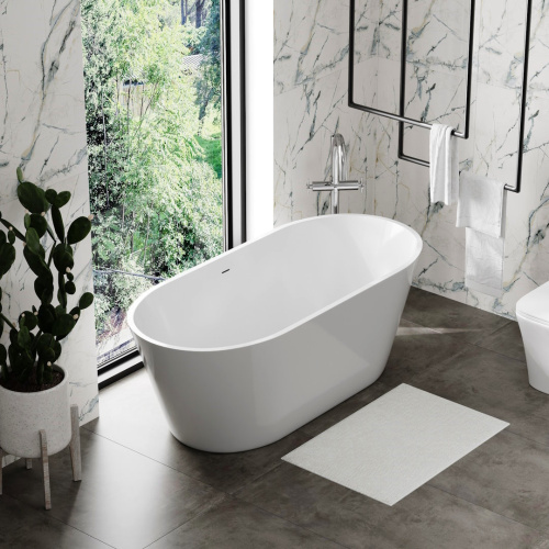 Ванна акриловая Teymi Solli T130201 169х75 отдельностоящая овальная без ножек - фото 5 Ванна акриловая Teymi Solli T130201 169х75 отдельностоящая овальная без ножек - фото 5