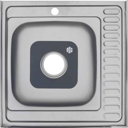 Кухонная мойка Melana 006/2 R (*10) 60x60 цвет хром - фото 2
