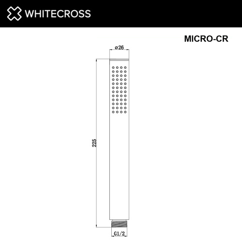 Душевая лейка Whitecross Y chrome MICRO-CR округлая - фото 3