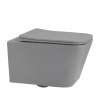 Унитаз подвесной Abber Rechteck AC1201MG серый матовый с сиденьем микролифт безободковый каскадный смыв