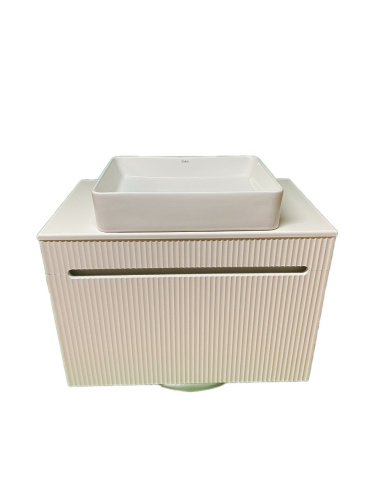 Тумба с раковиной Sintesi STL.W7815_SIN-LVB-APP-407 80х55х50 подвесная цвет белый - фото 2