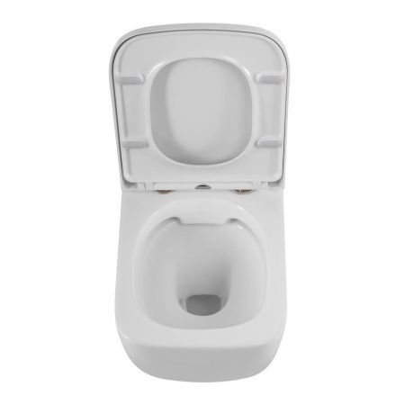 Унитаз подвесной Art&Max Maxima AM010CHR/AM2032SC белый с сиденьем микролифт каскадный смыв