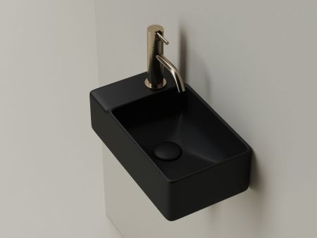 Раковина из сантехнического фарфора Ceramica Nova ELEMENT CN5046MB 40х20 подвесная цвет черный 1 отверстие под смеситель