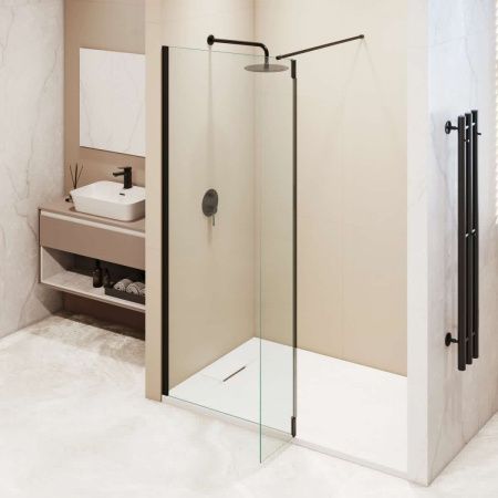 Душевая перегородка RGW Walk In 351005023-14 120х195 стекло прозрачное профиль черный