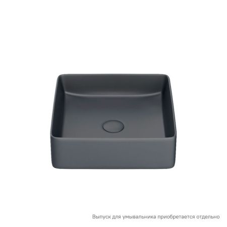 Раковина керамическая Iddis Slide SLIGM01i27 40х40 накладная цвет серый без отверстий под смеситель