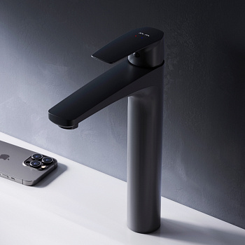 Смеситель Am.Pm Gem F90A92022 на раковину черный без термостата