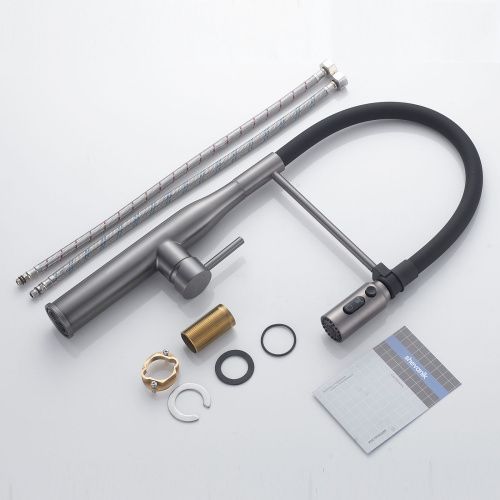 Смеситель для кухни Shevanik S123T-3 на мойку оружейная сталь - фото 4