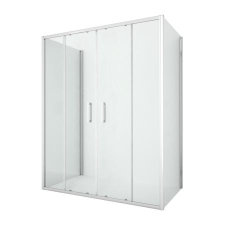 Душевой уголок New Trendy NEW CORRINA Chrome K-0485 150х90 стекло прозрачное профиль хром глянцевый без поддона