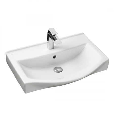 Раковина керамическая Onika Беверли 1WH302501 65х48 накладная цвет белый 1 отверстие под смеситель