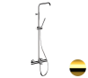 Душевая стойка Remer Elegance EQ34A7MMSSOFDO настенная цвет золото с термостатом