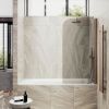 Душевая шторка на ванну Maybah Glass MGV-611-2 60х140 стекло тонированное профиль бронза ориентация универсальная