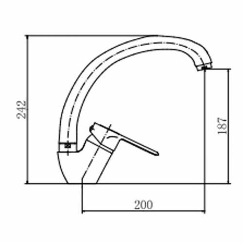 Смеситель для кухни Fashun A4104 на мойку хром - фото 3