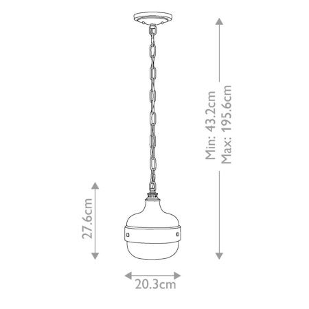 Светильник подвесной Feiss Cadence (Цаденце) FE-CADENCE-1P-MB