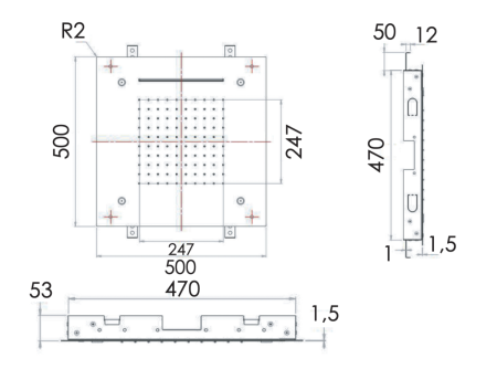 Верхний душ Remer 357SFS50NC 50х50 хром