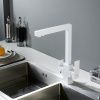 Смеситель для кухни Shevanik S148C на мойку белый