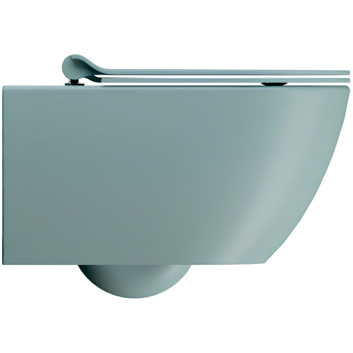 Чаша унитаза подвесная GSI Pura 881515_УЦ/1 цвет серый матовый без сиденья безободковая душевой смыв (неровность на левом боку) - фото 2