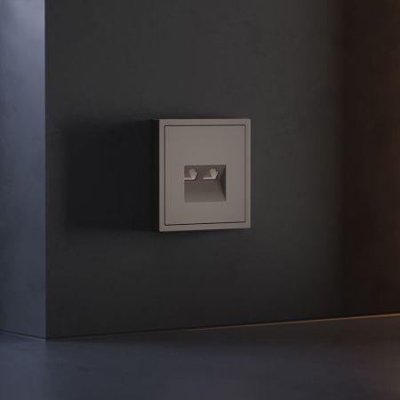 Накладка для розетки компьютерной двойной RJ45+RJ45 кат.6 VOLTUM S70 VLS001414