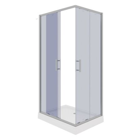 Душевой уголок Parly QZ71S N 100х70 стекло тонированное профиль хром с поддоном