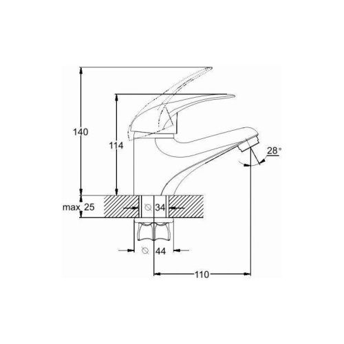 Смеситель для раковины G.Lauf KLO KLO1-A048 на столешницу хром - фото 3