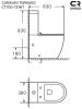 Унитаз напольный с бачком CHARUS TORRE BIANCA CT700-131WT белый с сиденьем микролифт безободковый смыв торнадо