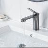 Смеситель Shevanik S6201T на раковину оружейная сталь