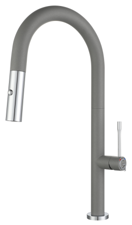 Смеситель для кухни Rivelato 3972500 grigio cromo на мойку хром/серый