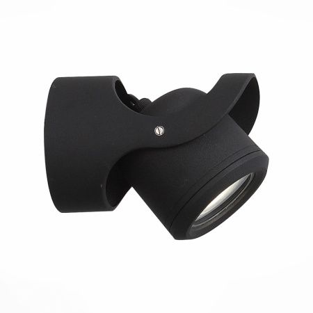 Уличный настенный светодиодный светильник ST Luce Round Black (Роунд Блацк) SL093.401.01