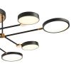 Люстра потолочная Natali Kovaltseva Loft Led (Лофт Лед) LED LAMPS 81102/6C BRASS BLACK