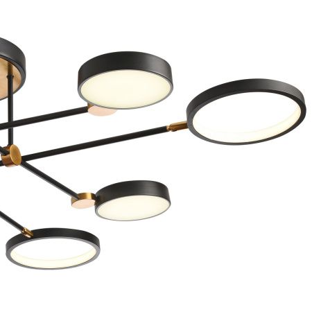 Люстра потолочная Natali Kovaltseva Loft Led (Лофт Лед) LED LAMPS 81102/6C BRASS BLACK
