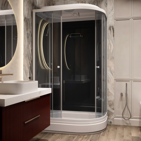 Душевая кабина Parly Classic CM121R 120х80 асимметричная с крышей