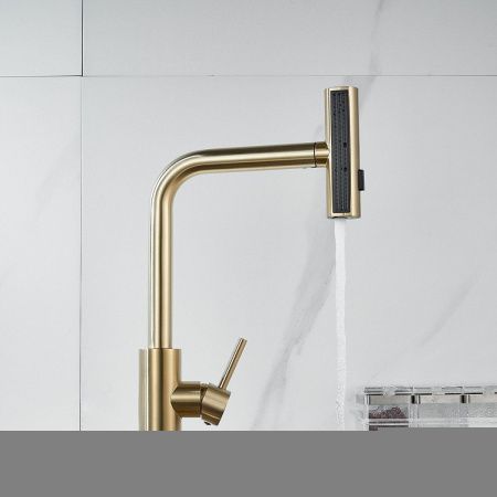 Смеситель для кухни Raffine F203G на мойку золото