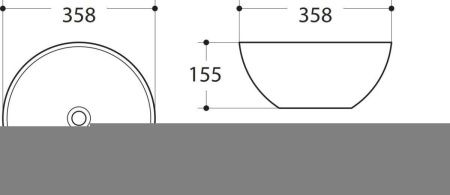 Раковина керамическая Art&Max AM-107 40х40 накладная цвет белый