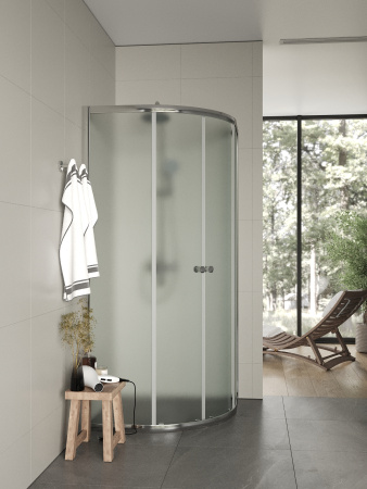 Душевой уголок Agger A01-090MCR/G 88х88 стекло матовое профиль хром глянцевый без поддона