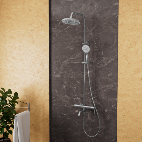 Душевая стойка Rush  ST4235-80 настенная цвет хром - фото 4